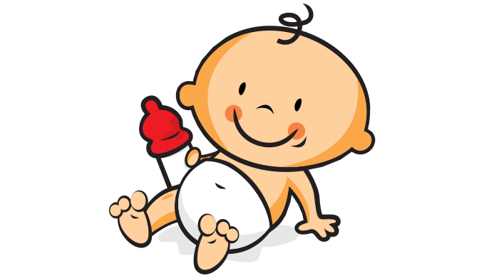 baby holding bottle